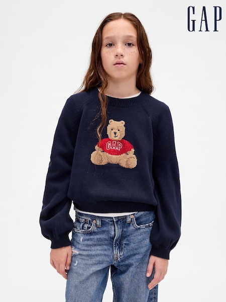 Gap Navy Blue Brannan Bear Logo Jumper (4-13yrs) (4-13yrs) (V20606) | €42