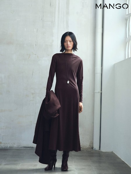 Mango Brown Dress Celina (V20761) | €63