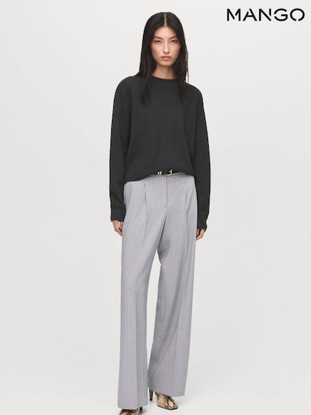 Mango Grey Knitted Wool Blend Sweater (V20855) | €63