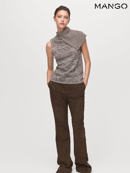 Mango Natural Waistcoat With Mottled Wrap Collar (V20905) | €45