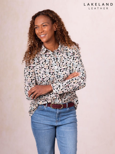 Lakeland Clothing Cream Lark Cotton Shirt (V20919) | AED233