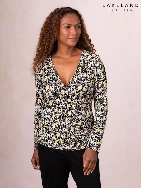 Lakeland Clothing Yellow Verona Wrap Top (V20922) | R$ 345