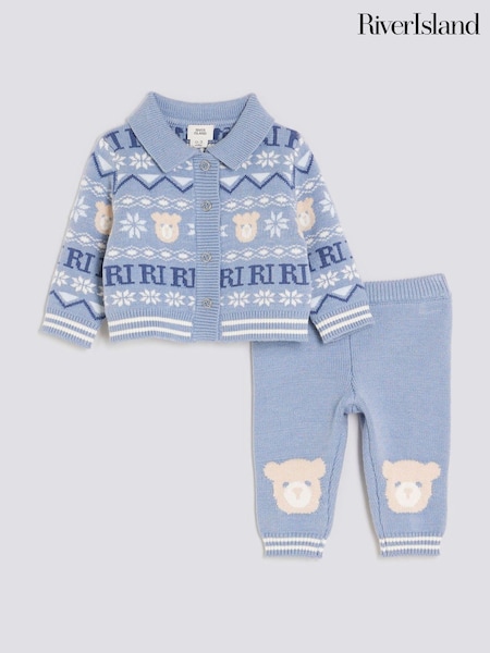 River Island Baby Boys Bear Fairisle Cardigan Set (V22068) | 41 €