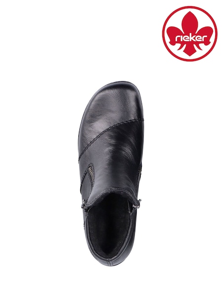 Rieker Zipper Black Shoes (V22158) | 364 QAR