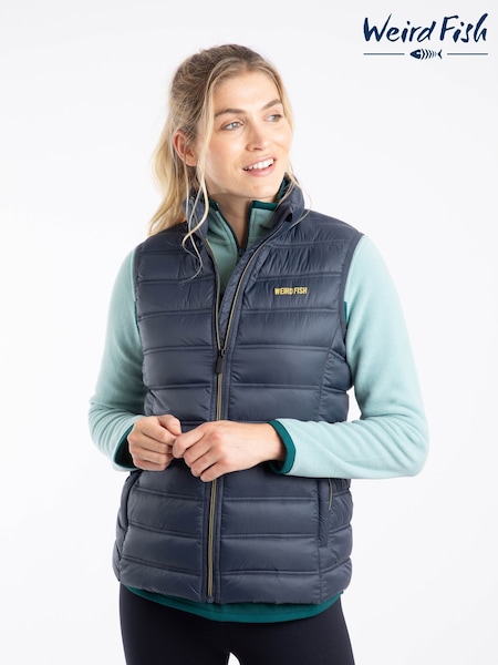 Weird Fish Blue Atissa Lightweight Padded Gilet (V22363) | R$ 640