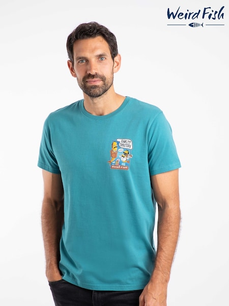 Weird Fish Blue Fawlty Trouters Back Print Artist T-Shirt (V22372) | €40