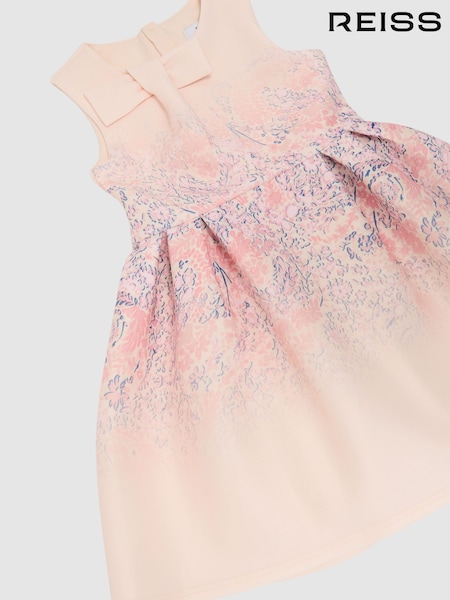 Reiss Pink Print Gina 9-13 yrs Floral-Print Sleeveless Scuba Dress (V22414) | AED374