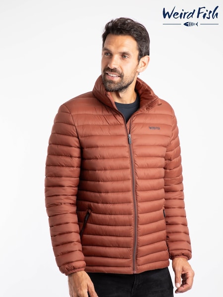 Weird Fish Brown Crantock Lightweight Showerproof Padded Jacket (V22574) | € 125
