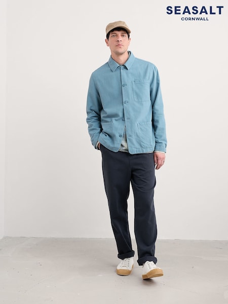 Seasalt Cornwall Blue Well Wright Worker Jacket (V22635) | €150