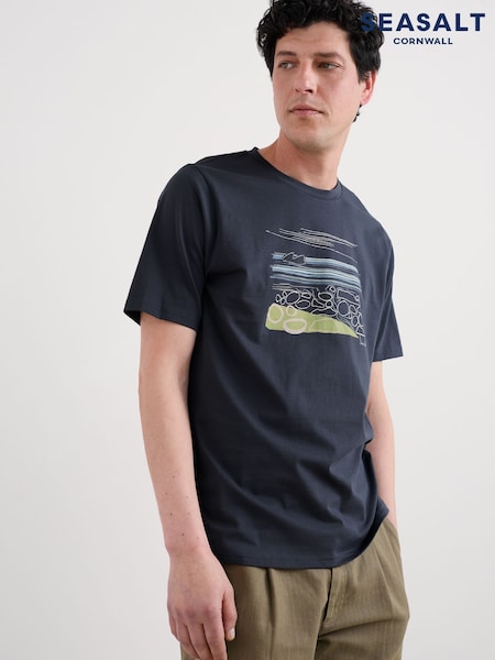Seasalt Cornwall Grey Midwatch Cotton T-Shirt (V22641) | €47