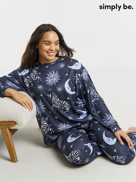 Simply Be Celestial Zebra Supersoft Twosie Pyjamas Set (V22900) | € 39