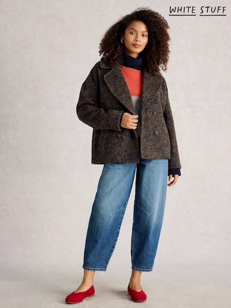 White Stuff Blue Josie Wool Blend Jacket (V22996) | €141