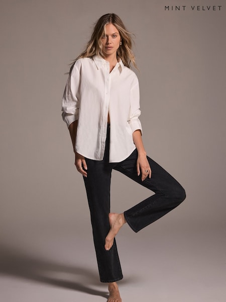 Mint Velvet Black Washed Straight Leg Jeans (V23217) | €118