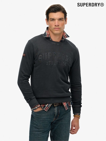 Superdry Black Athletic Embossed Sweattop (V23315) | €72