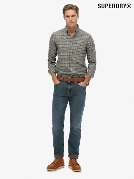 Superdry Grey Premium Check Oxford Shirt (V23319) | €65