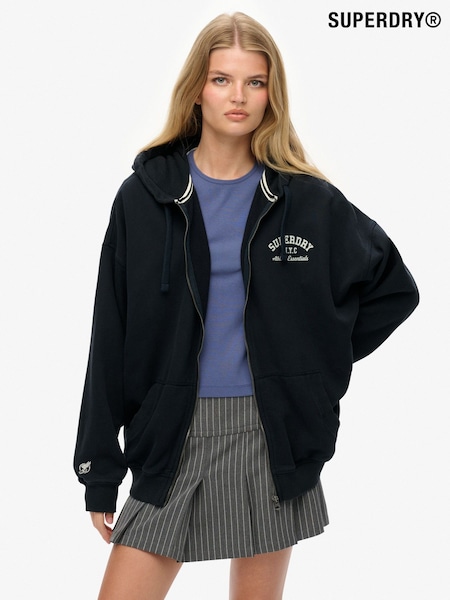 Superdry Blue Athletic Essentials Oversized Zip Hoodie (V23334) | €80