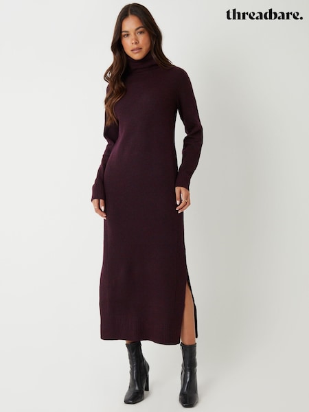 Threadbare Knitted Roll Neck Maxi Dress (V23383) | R$ 420