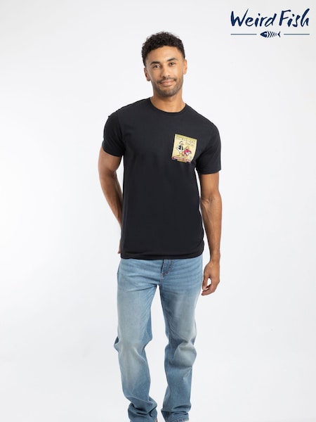 Weird Fish Black Flewmours Back Print Artist T-Shirt (V23457) | €37