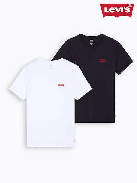 Levi's® Black/white Crewneck Graphic T-Shirts 2 Pack (V23501) | AZN 103