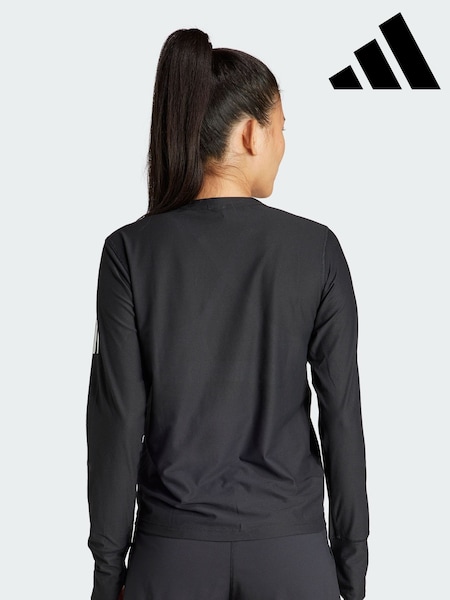 adidas Black Own The Run Long Sleeve Long-Sleeve Top (V23522) | AED204