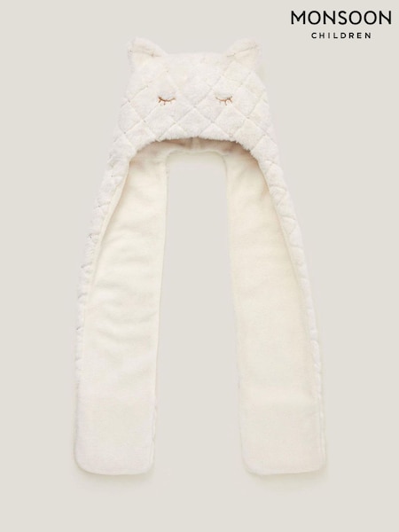 Monsoon Cream Pearly Cat 3-in-1 Hat Scarf (V23571) | AED135 - AED142