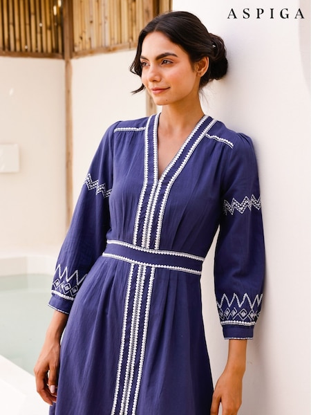 Aspiga Jamila Embroidered Dress (V23633) | ‏857 ر.ق.
