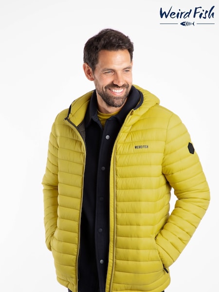 Weird Fish Green Flete Lightweight Showerproof Padded Jacket (V23895) | €113