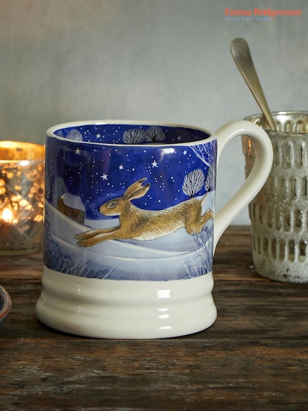Emma Bridgewater Cream Midnight Hare 1/2 Pint Mug (V24069) | €33