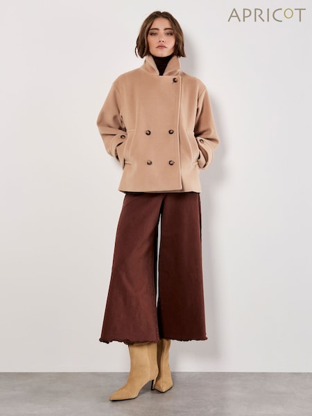 Apricot Brown Tailored Short Trench Jacket (V24098) | €108