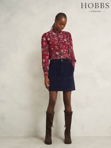 Hobbs Blue Izara Skirt (V24159) | AED518
