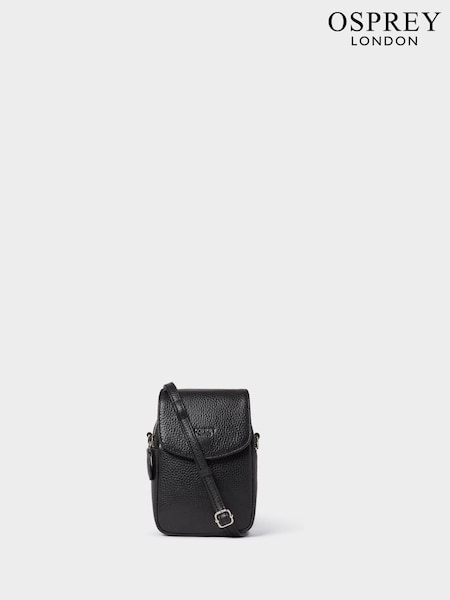 črna - Osprey London The Sprinter Leather Phone Bag (V24196) | € 64