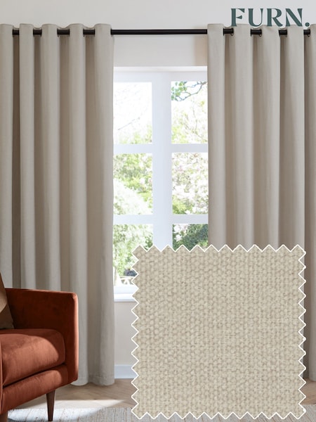 Furn Soft Chenille 100% Blackout Eyelet Curtains (V24348) | 76 € - 179 €