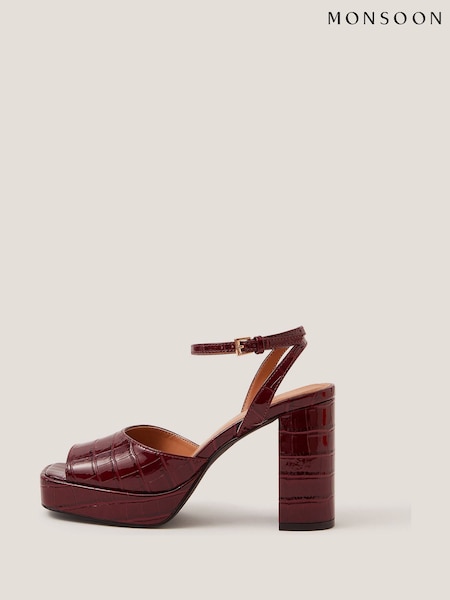 Monsoon Milly Patent Croc Platform Heels (V24657) | R$ 680