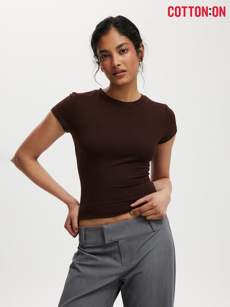 Cotton On Brown All Day Crew T-Shirt (V24744) | 89 QAR
