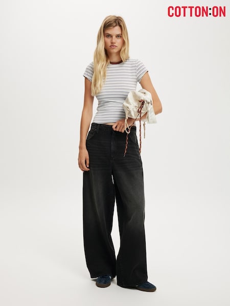 Cotton On Black Boyfriend Super Baggy Jeans (V24747) | €69