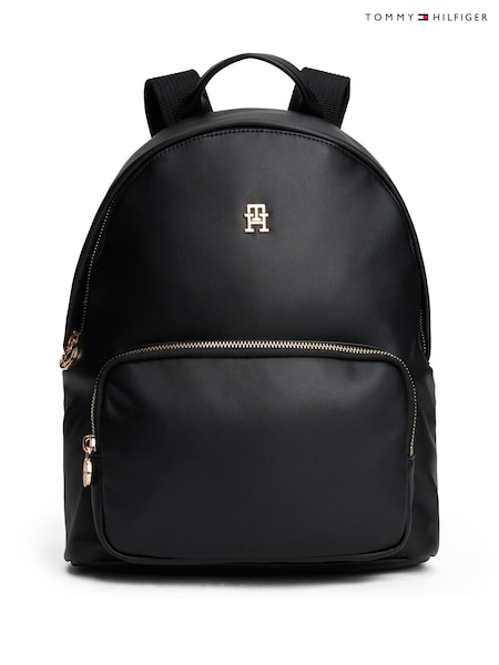 Tommy Hilfiger Black TH Monogram Dome Backpack (V24756) | €186