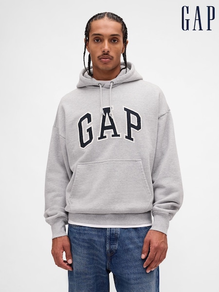 Gap Grey Oversized Extra Heavyweight French Terry Logo Hoodie (V24878) | €126
