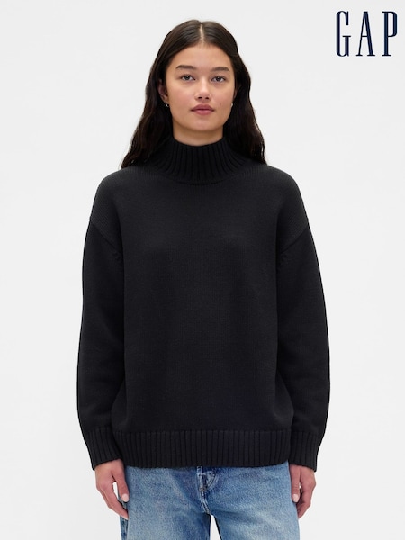 Schwarz - Gap Oversized Mock Neck Jumper (V24900) | 72 €
