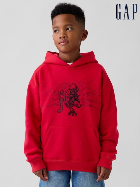Gap Red Marvel VintageSoft Relaxed Hoodie (4-13yrs) (V24903) | €50
