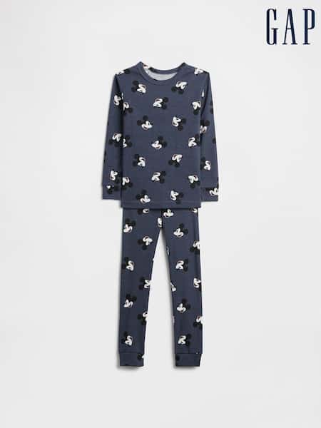 Gap Blue Disney Mickey Mouse Cotton Pyjamas Set (6mths-5yrs) (V24942) | €26