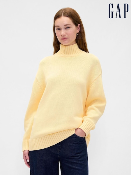 Gul - Gap Oversized Mock Neck Jumper (V24963) | kr707