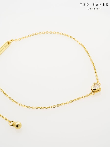 Ted Baker Gold Tone Halle: Mini Crystal Heart Adjustable Bracelet (V25589) | €37