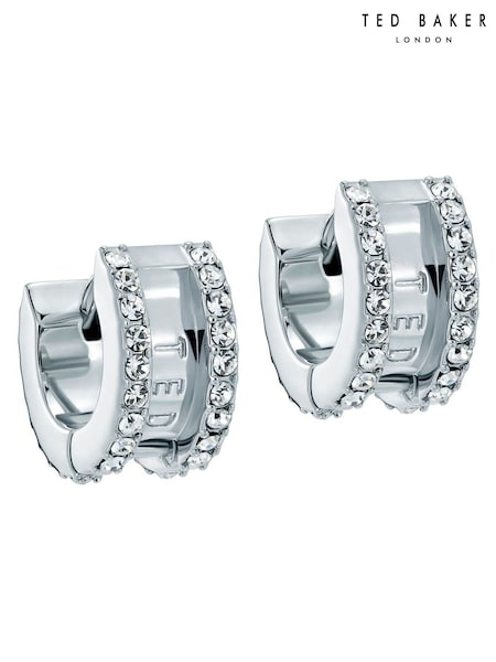 فضي - Ted Baker Tone Rosie: Crystal Roll Huggie Earrings (V25601) | ‏287 د.إ.‏