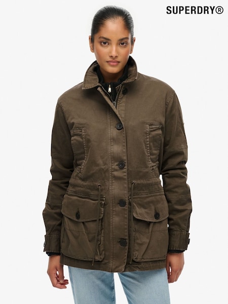 Verde - Superdry Dropped Waist Jacket (V25670) | R$ 940