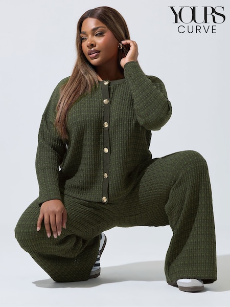 Yours Curve Green Limited Boucle Cardigan (V25694) | €45
