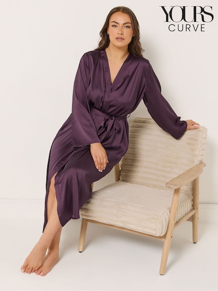 Yours Curve Red Satin Robe (V25701) | €36