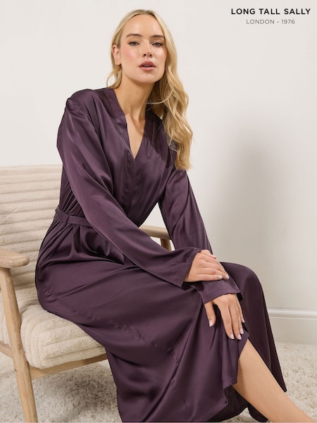 Rojo - Long Tall Sally Satin Maxi Robe (V25710) | 45 €