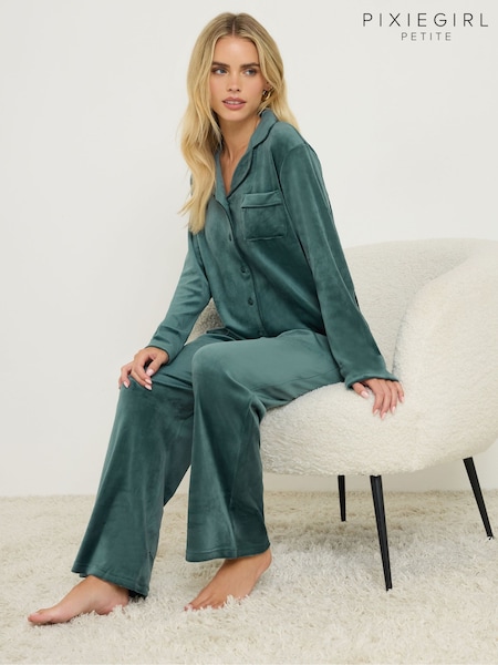 zelena - PixieGirl Petite Super Luxe Long Sleeve Pyjamas Set (V25711) | € 51