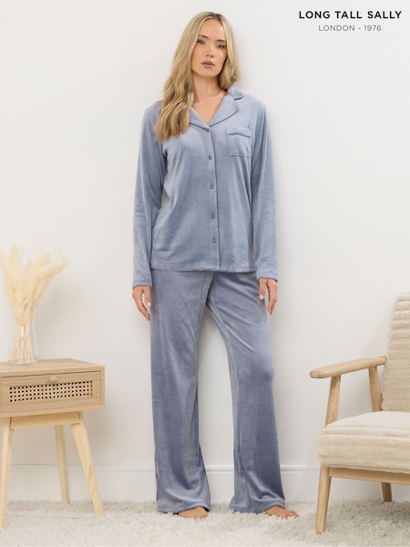 Long Tall Sally Blue Super Luxe Pyjamas Set (V25712) | €50