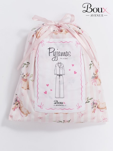 Boux Avenue Bow Gingham Cotton Pyjamas In A Bag (V25882) | €61